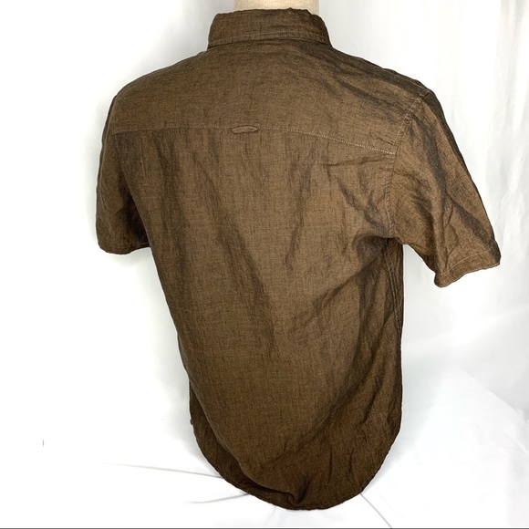 Sold-Burberry Brit Men Medium Button Down Metal - Picture 2 of 6